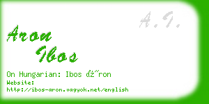 aron ibos business card